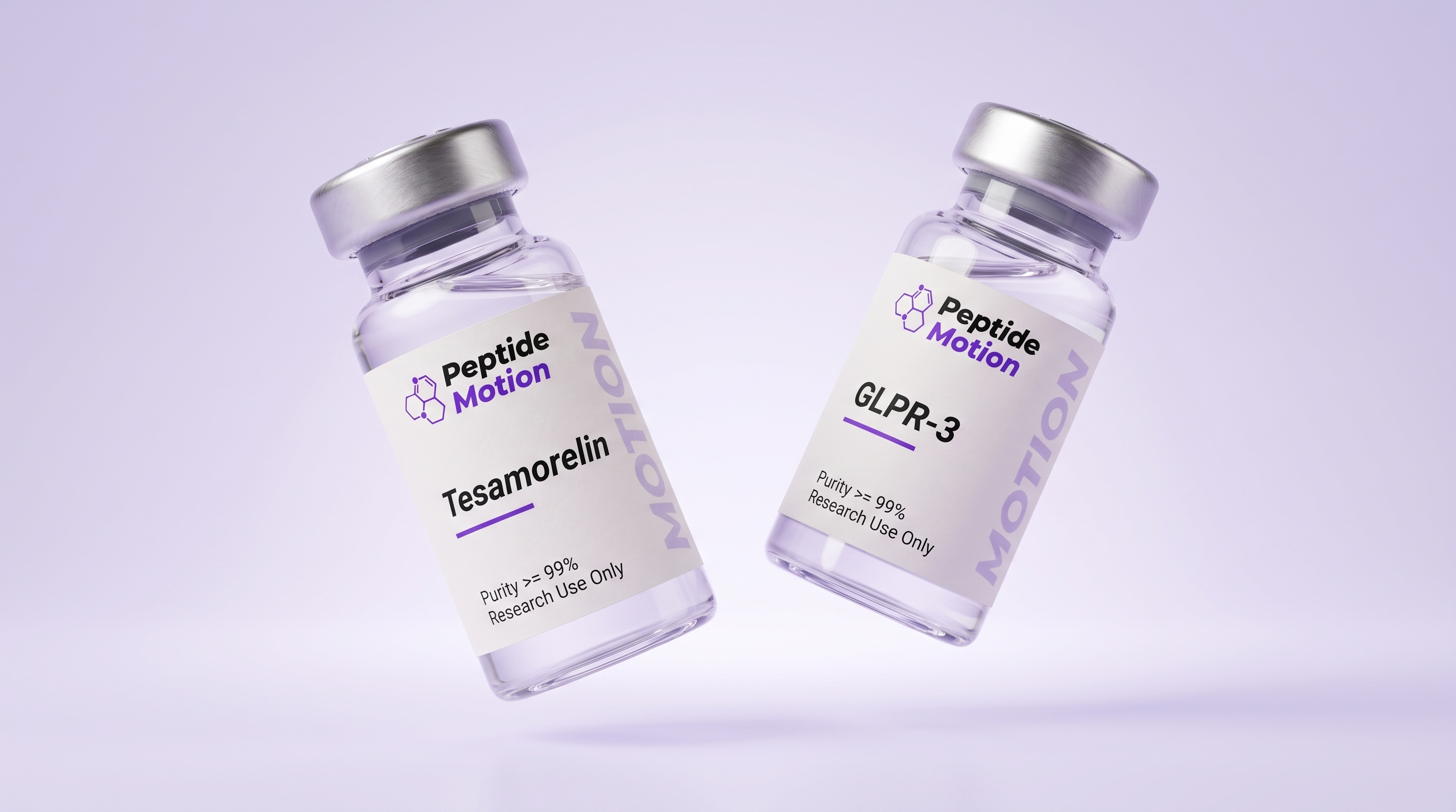 Floating Peptide Motion research vials